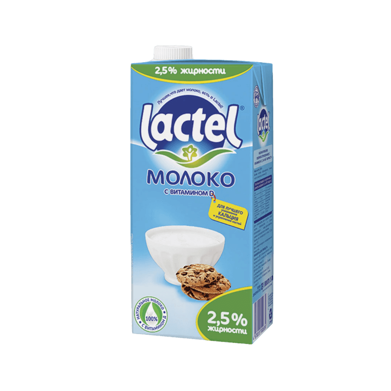 lactel Молоко 2,5% 1 л